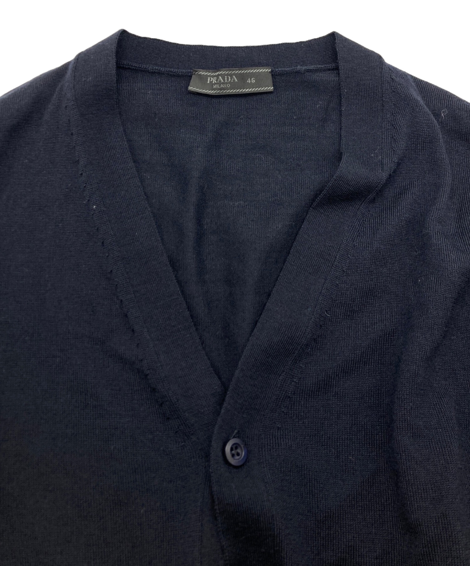 中古・古着通販】PRADA (プラダ) ハイゲージウールニットカーディガン