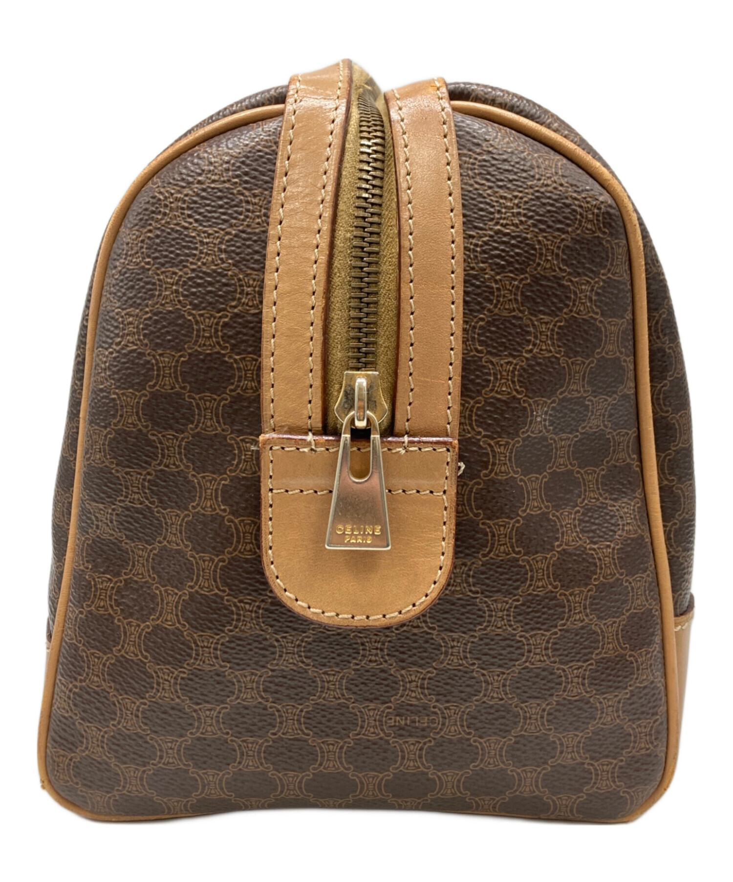 中古・古着通販】CELINE (セリーヌ) マカダムボストンバッグ ブラウン