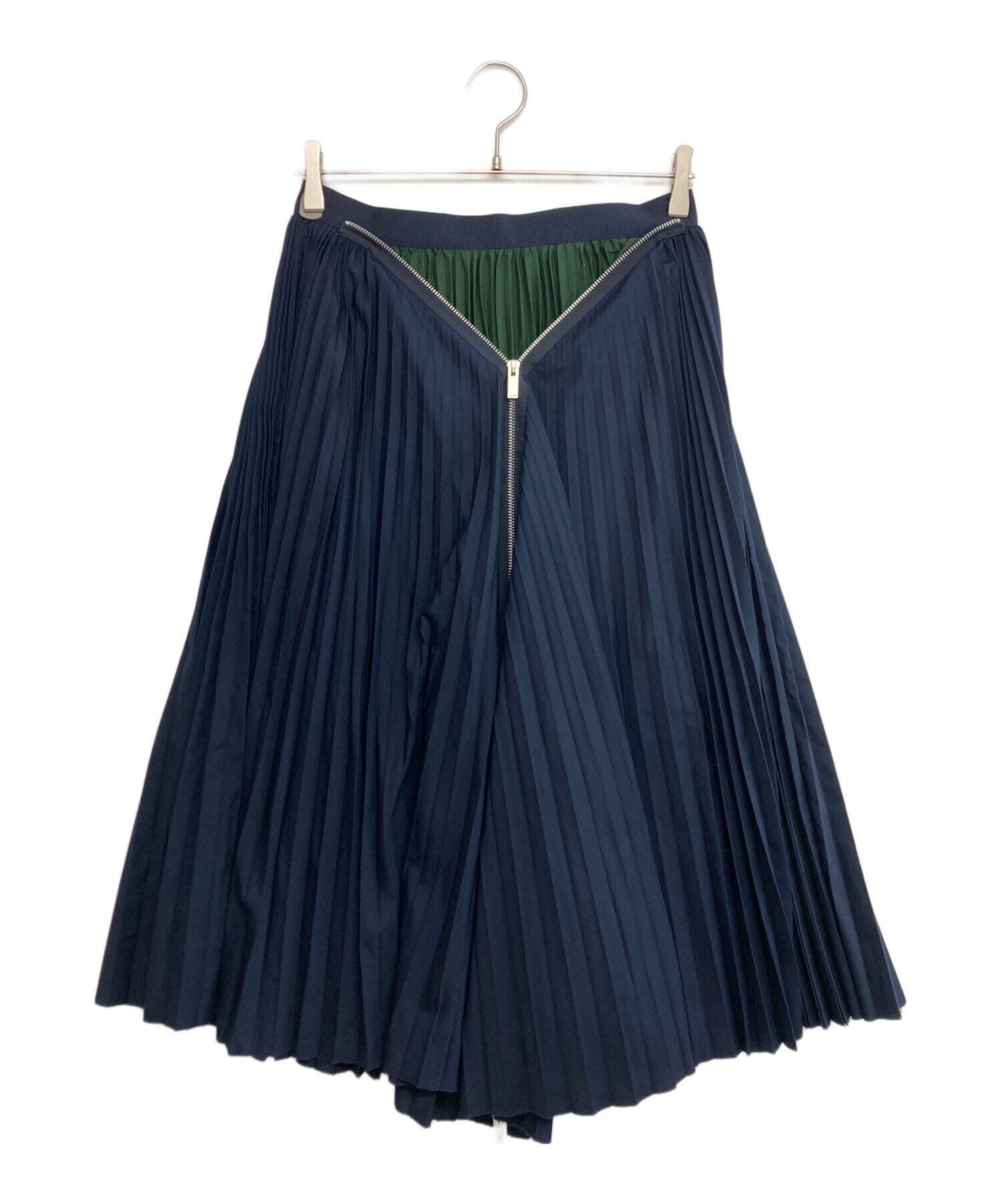 中古・古着通販】sacai (サカイ) Cotton Poplin Zipper Pleated Skirt