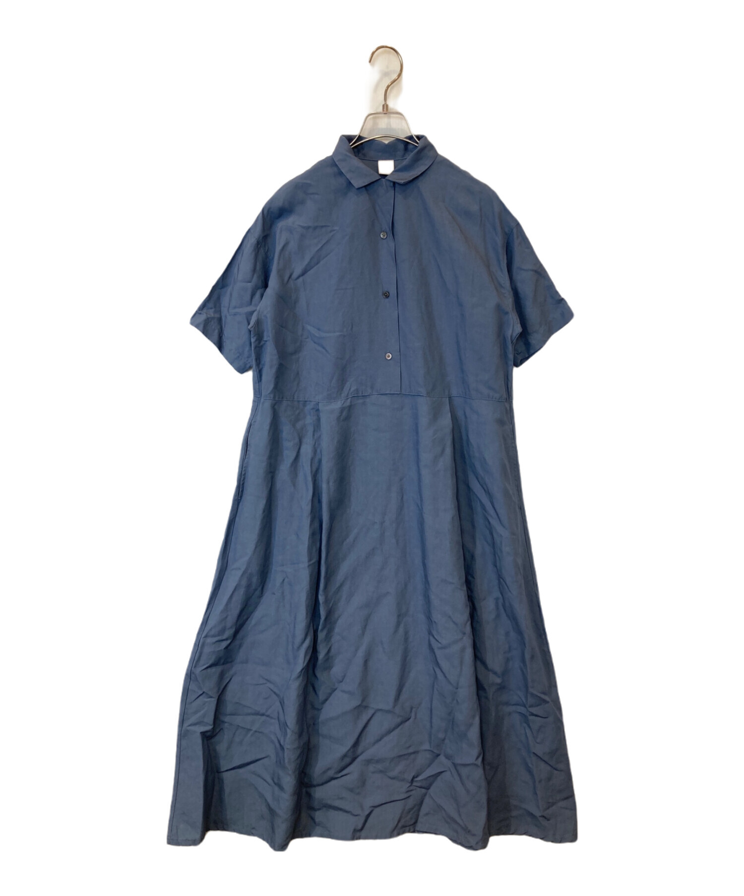 中古・古着通販】かぐれ (カグレ) リヨセルリネン半袖ワンピース GA45