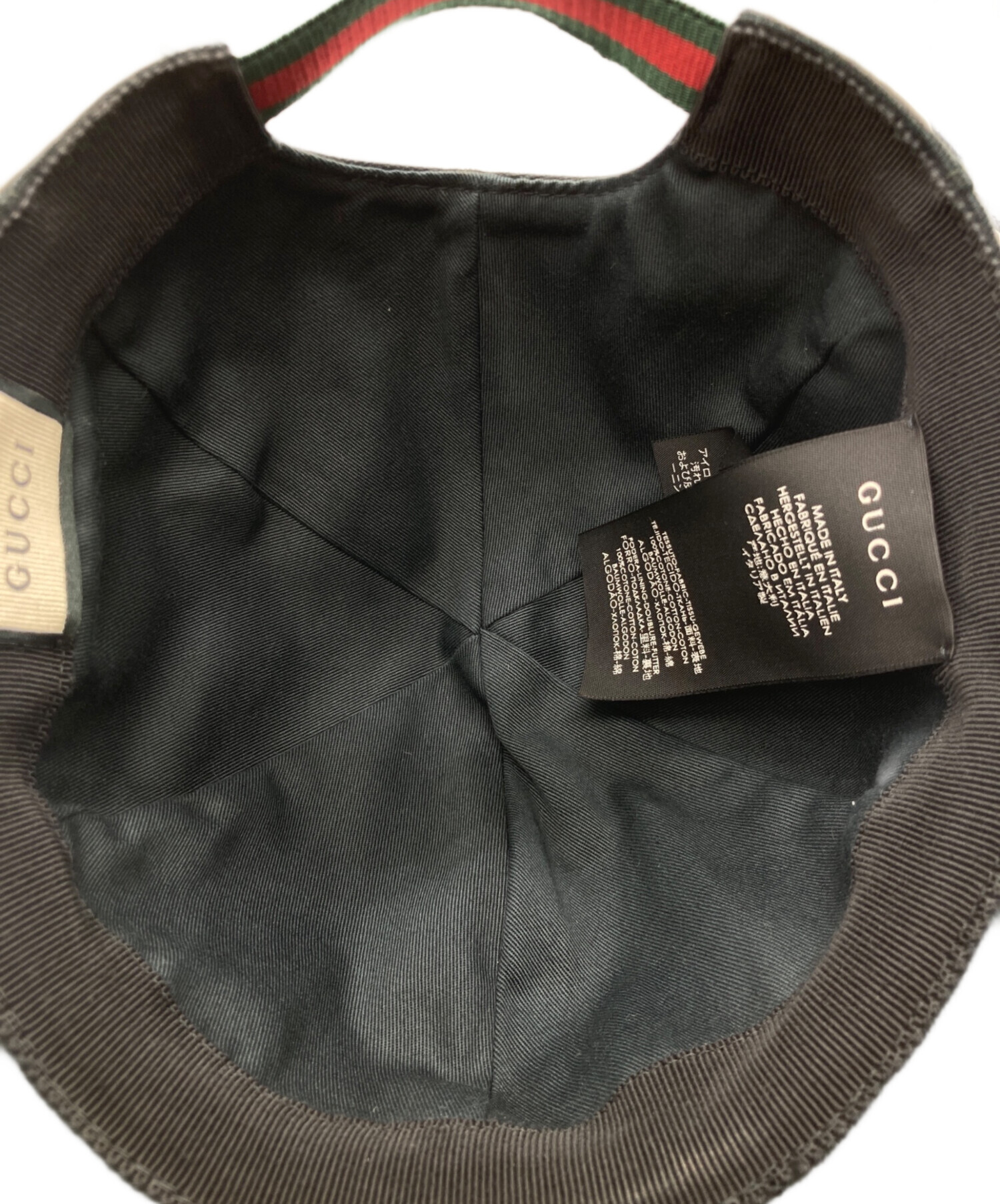 中古・古着通販】GUCCI (グッチ) GG刺繍キャンバスキャップ