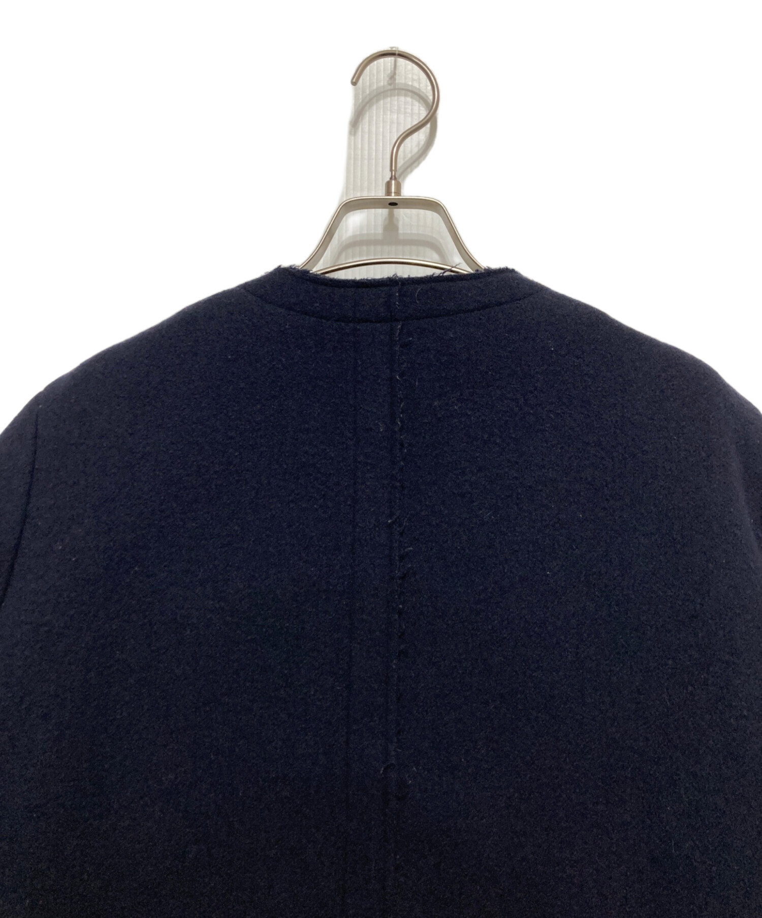 中古・古着通販】MARNI (マルニ) ノーカラーコート ネイビー サイズ