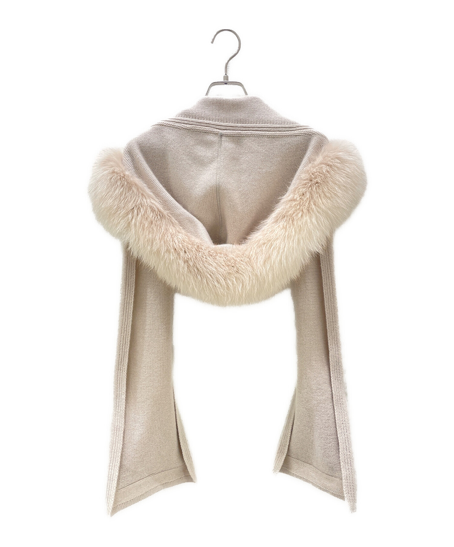 中古・古着通販】FOXEY (フォクシー) ファーフーディストール ベージュ