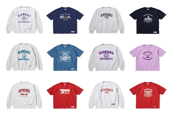 ZOZOTOWNが関西の6大学とコラボ、カレッジロゴTシャツなどを発売