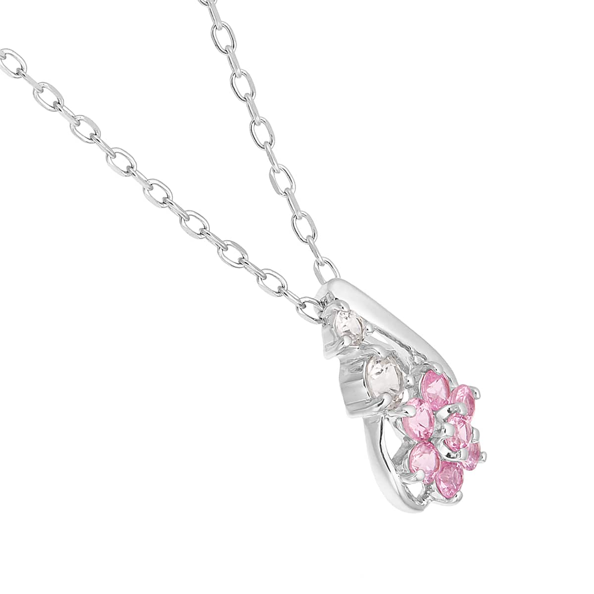 K10ホワイトゴールドピンクサファイアネックレス(RPN160)|TSUTSUMI