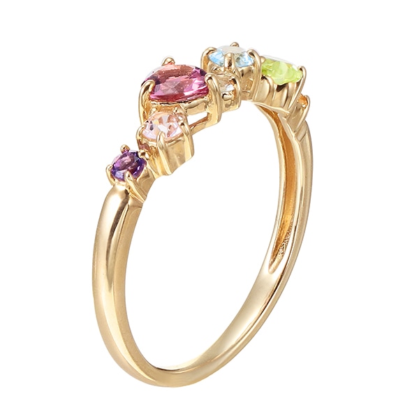 K10イエローゴールドマルチストーンリング(RFR110-001)|TSUTSUMI