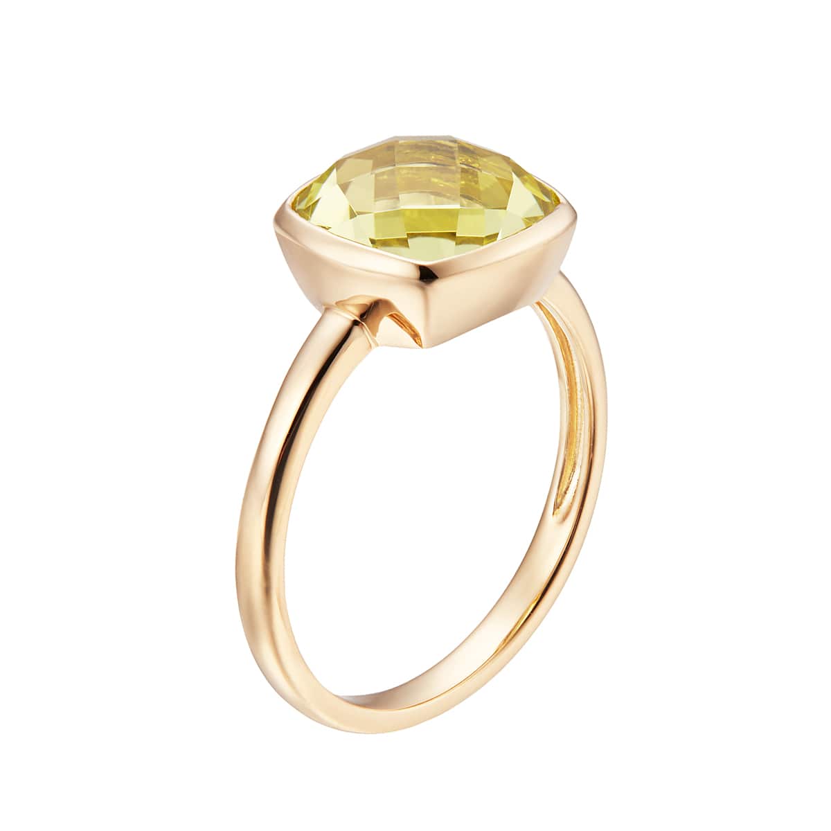 THEKISS K10 イエローゴールド レモンクォーツ リング 10号 K10