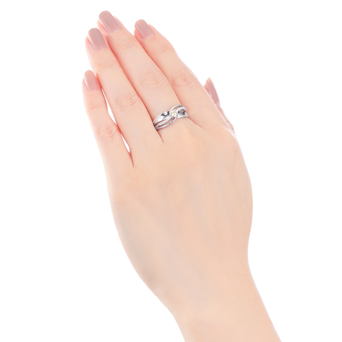 プラチナ鑑定書付ダイヤモンドリング（0.17カラット）(RKR228