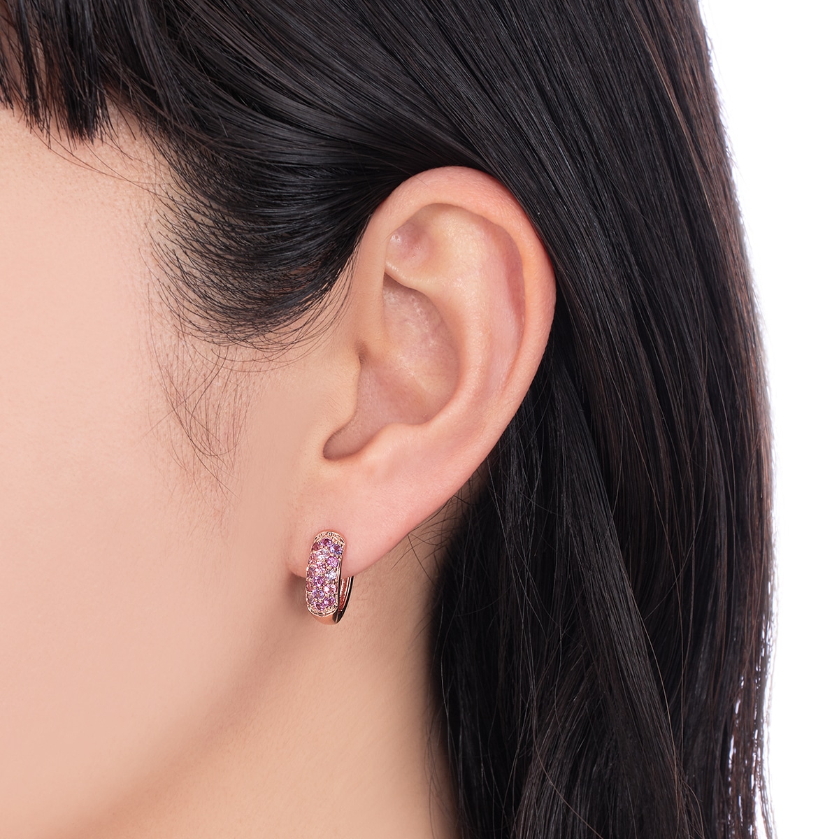 K10ピンクゴールドマルチストーンピアス(RPE408-001)|TSUTSUMI