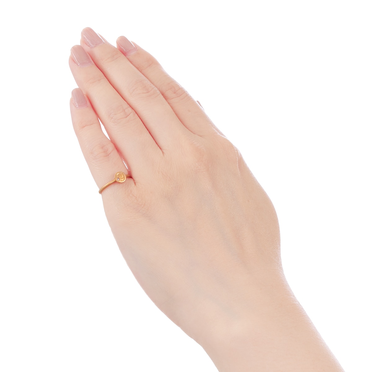 K18イエローゴールドダイヤモンドリング（ピンキーリング）(RFR376-001