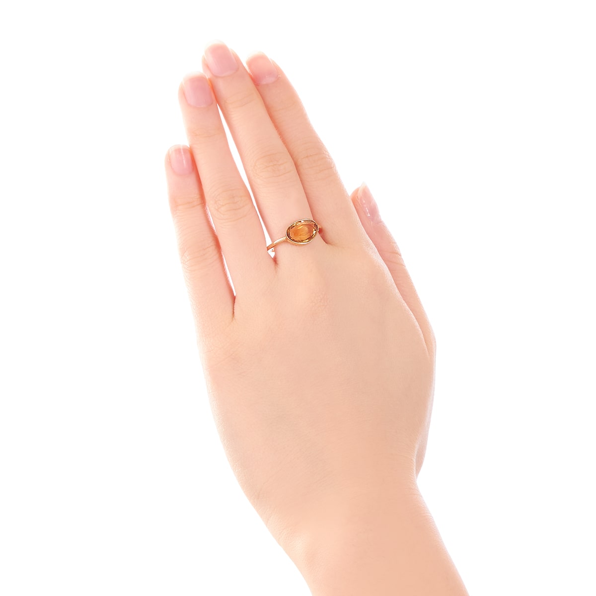 TSUTSUMI ツツミ K10 イエローゴールドグリーンアメシスト指輪 11号