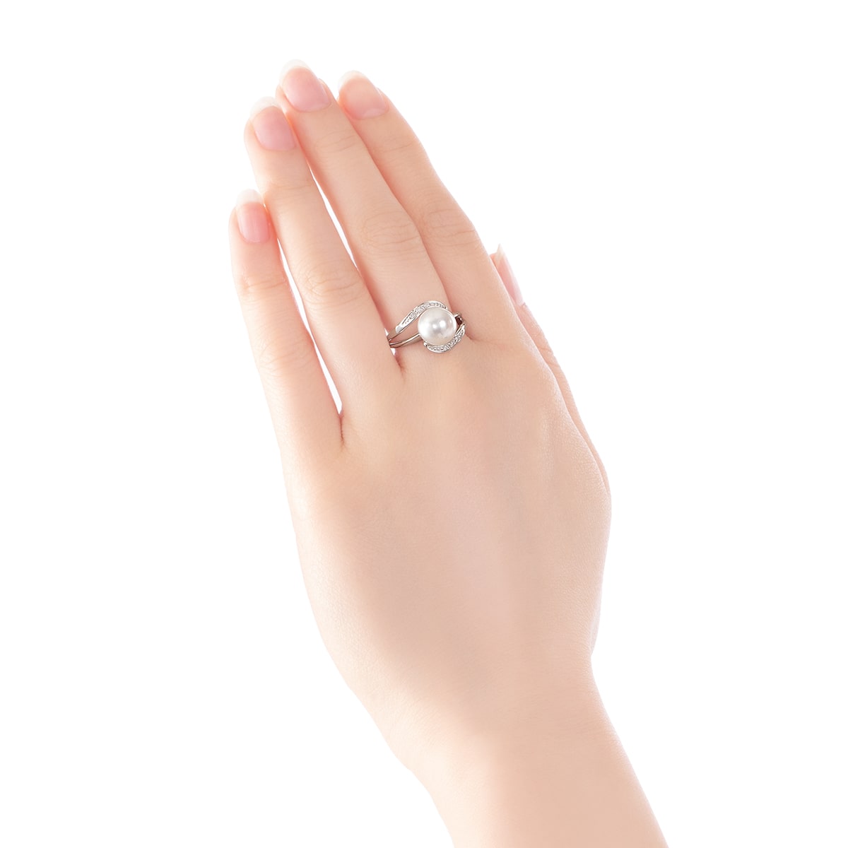 K14ホワイトゴールドアコヤ真珠リング（8.5mm）(RFR832-002)|TSUTSUMI