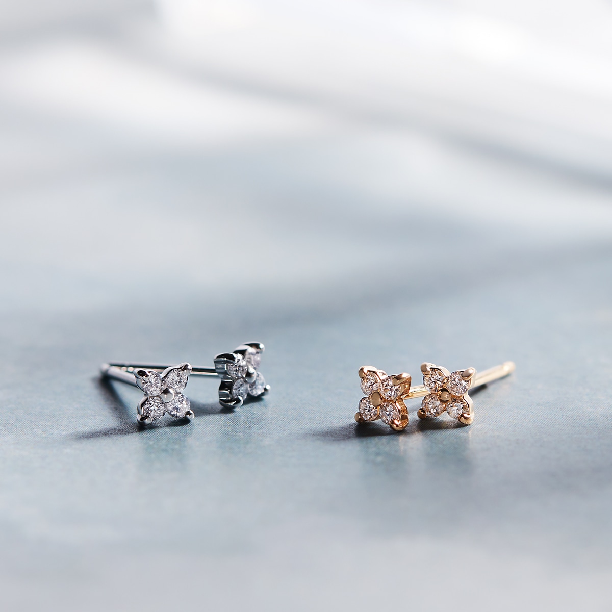 K18イエローゴールドダイヤモンドピアス(RPE440-003)|TSUTSUMI