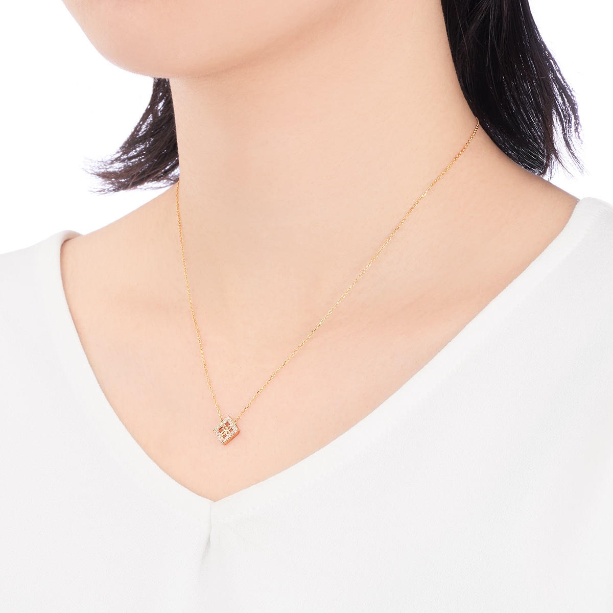 K10イエローゴールドダイヤモンドネックレス(RPN087-002)|TSUTSUMI