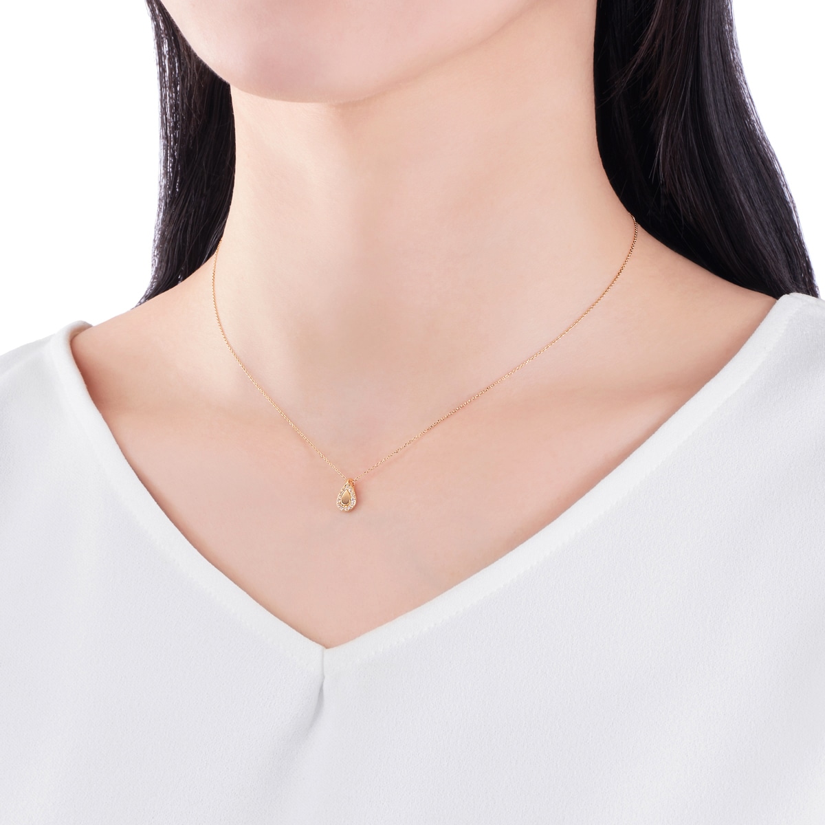 K18イエローゴールドダイヤモンドネックレス(RPN514-002)|TSUTSUMI