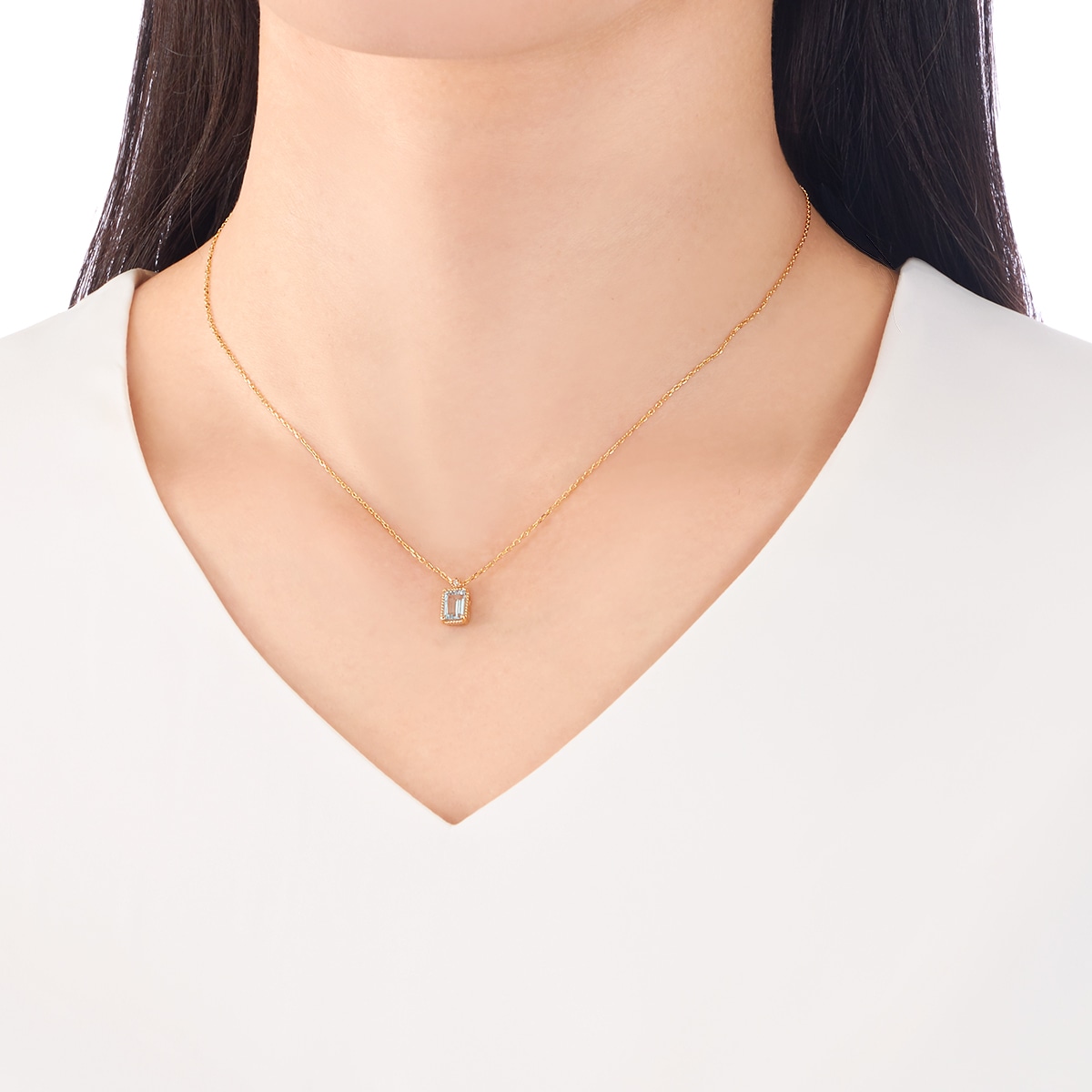 K10イエローゴールドブルートパーズネックレス(RPN730-002)|TSUTSUMI