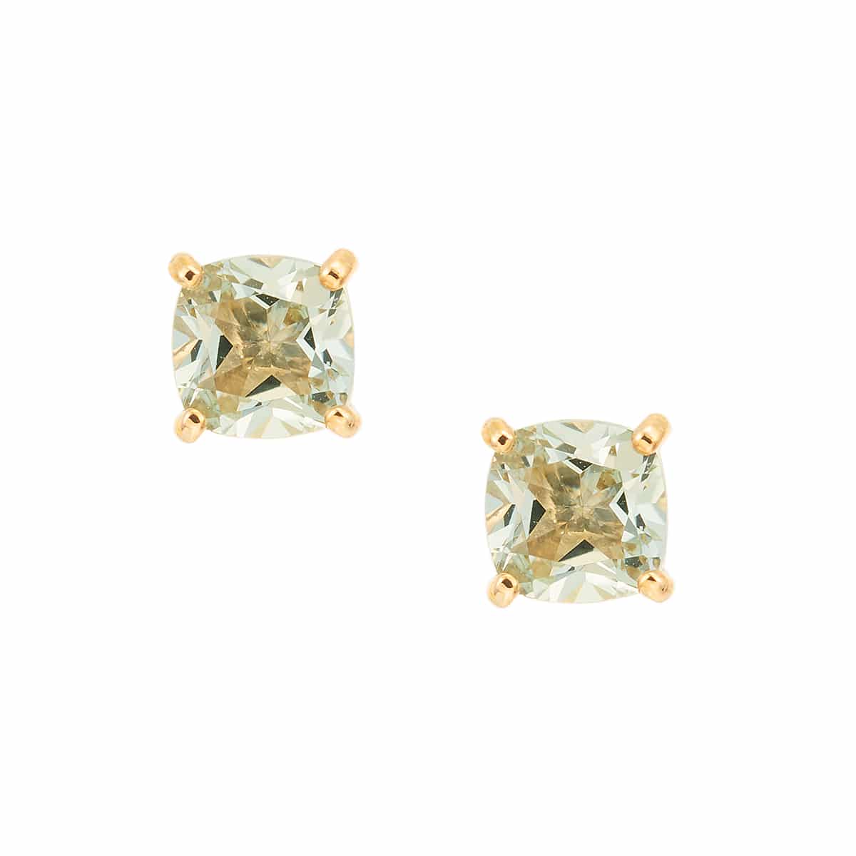 K10イエローゴールドグリーンアメシストピアス(RPE220-002)|TSUTSUMI