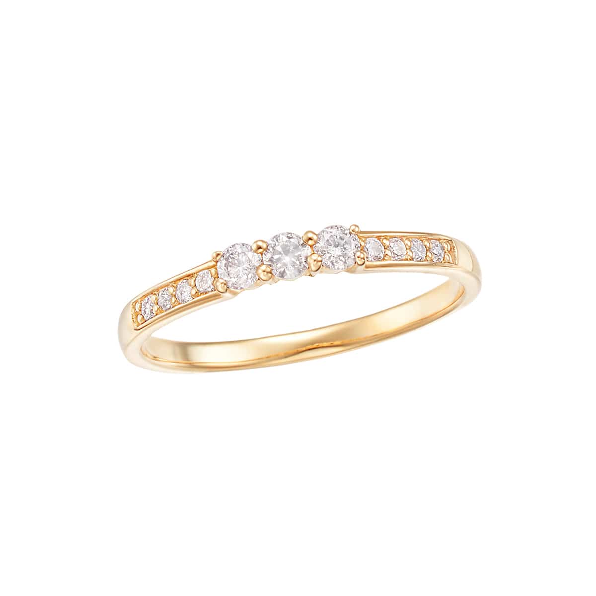 K10イエローゴールドダイヤモンドリング(RFR202-001)|TSUTSUMI