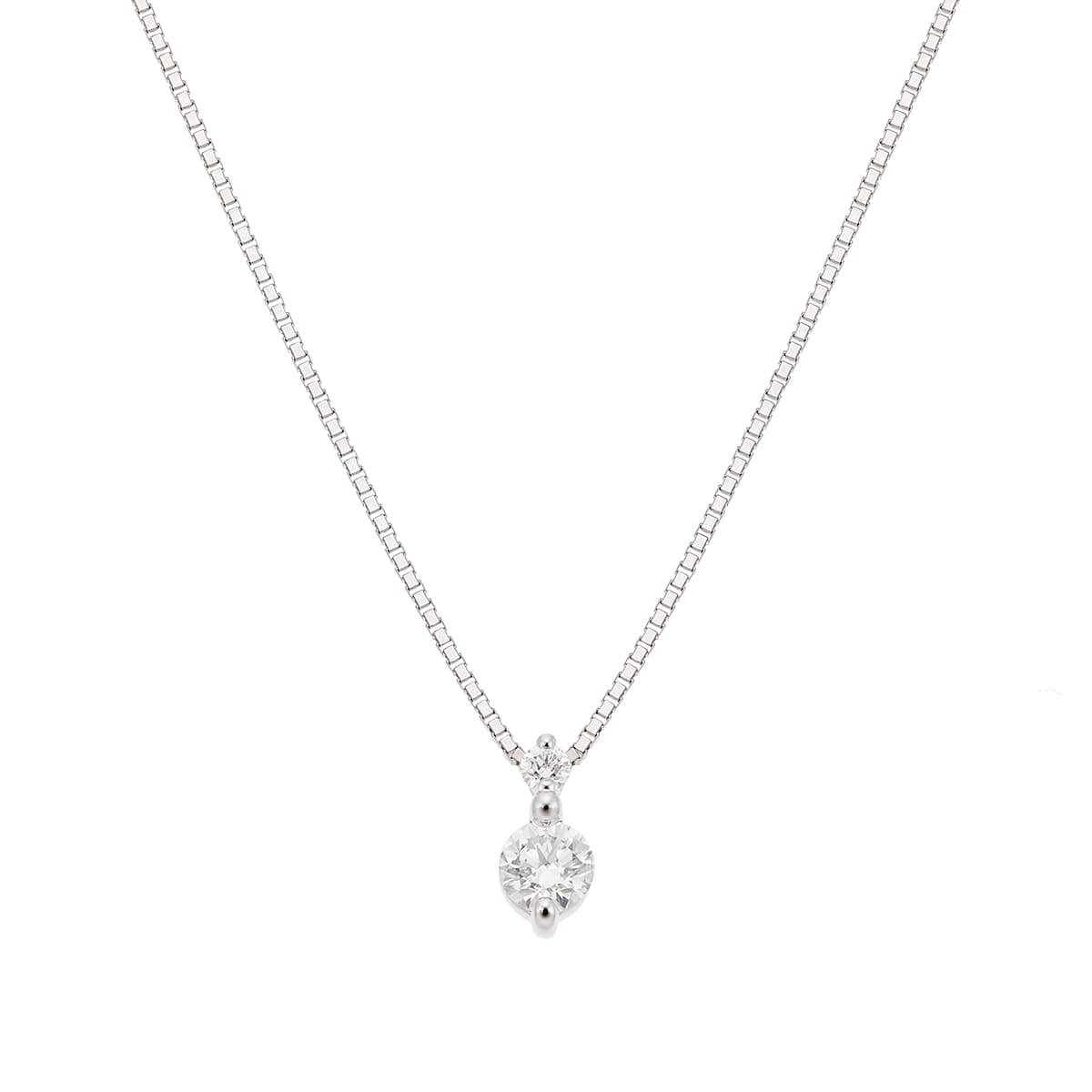 プラチナ鑑定書付ダイヤモンドネックレス（0.18カラット）(RKP044