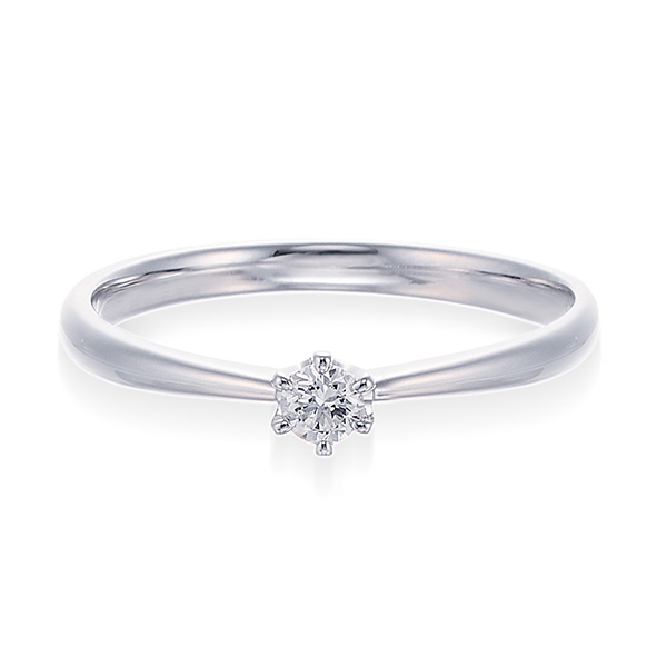 プラチナ鑑定書付ダイヤモンドリング（0.08カラット）(RKR034