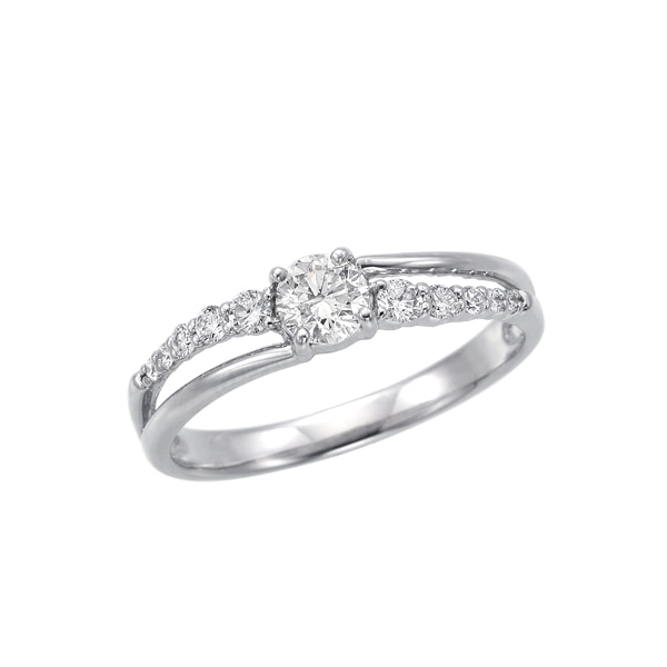 プラチナ鑑定書付ダイヤモンドリング（0.28カラット）(RKR283