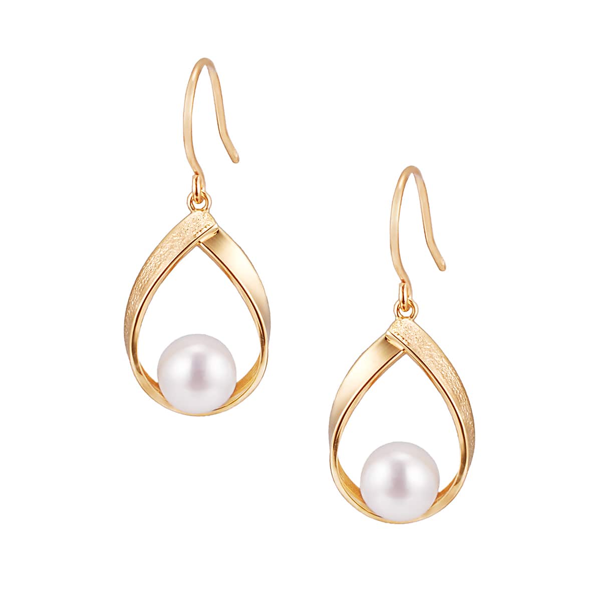 K10イエローゴールド淡水パールピアス（5mm）(RPE056-002)|TSUTSUMI