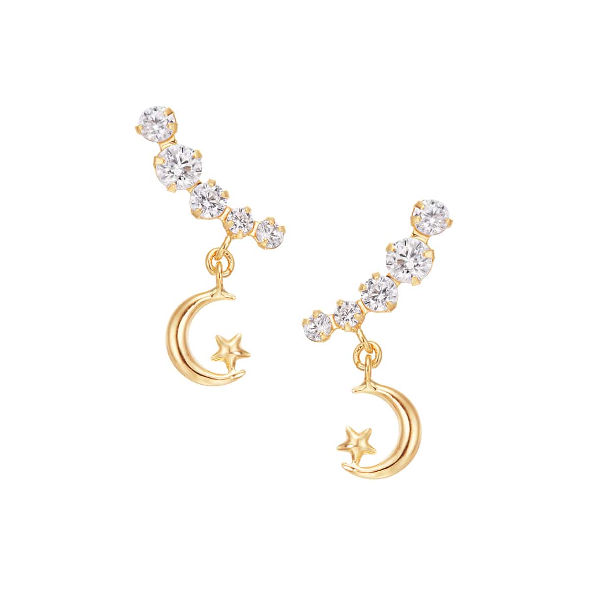 K10イエローゴールドキュービックピアス(RPE026-003)|TSUTSUMI