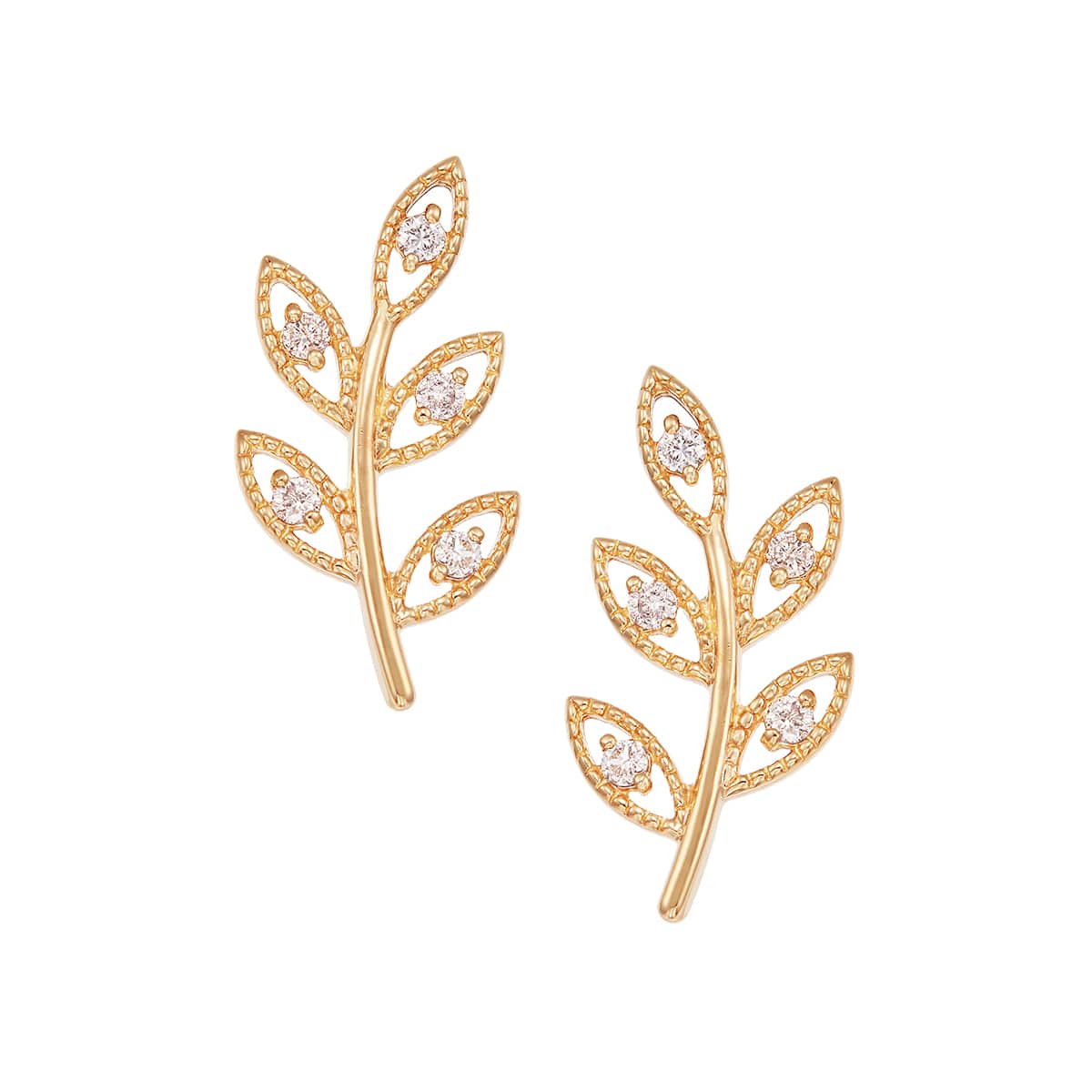 K10イエローゴールドダイヤモンドピアス(RPE033-001)|TSUTSUMI