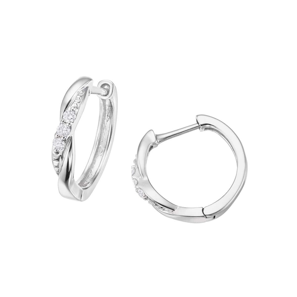 K10ホワイトゴールドダイヤモンドピアス(RPE314-003)|TSUTSUMI