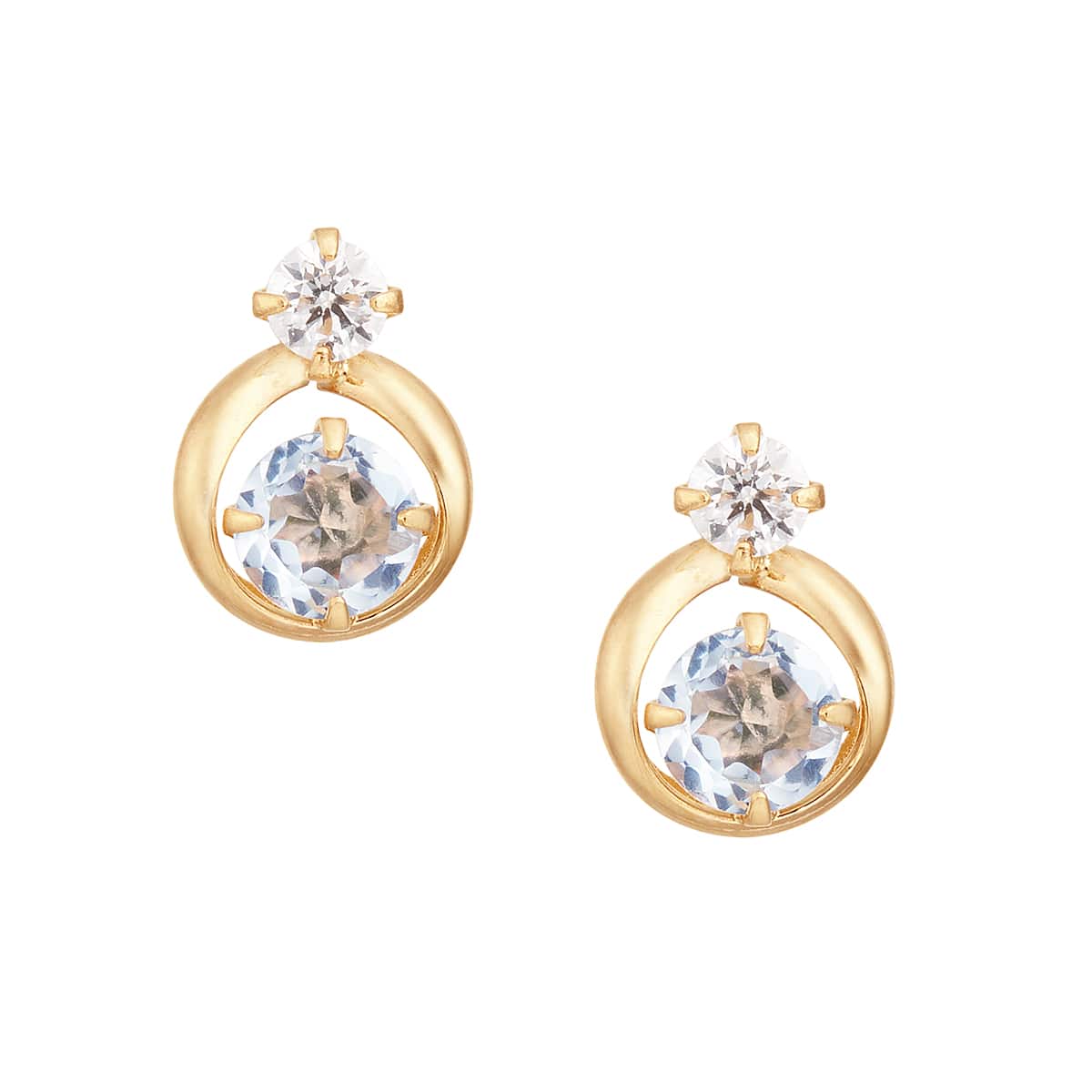 K14ホワイトゴールドエメラルドピアス(RPE405-001)|TSUTSUMI