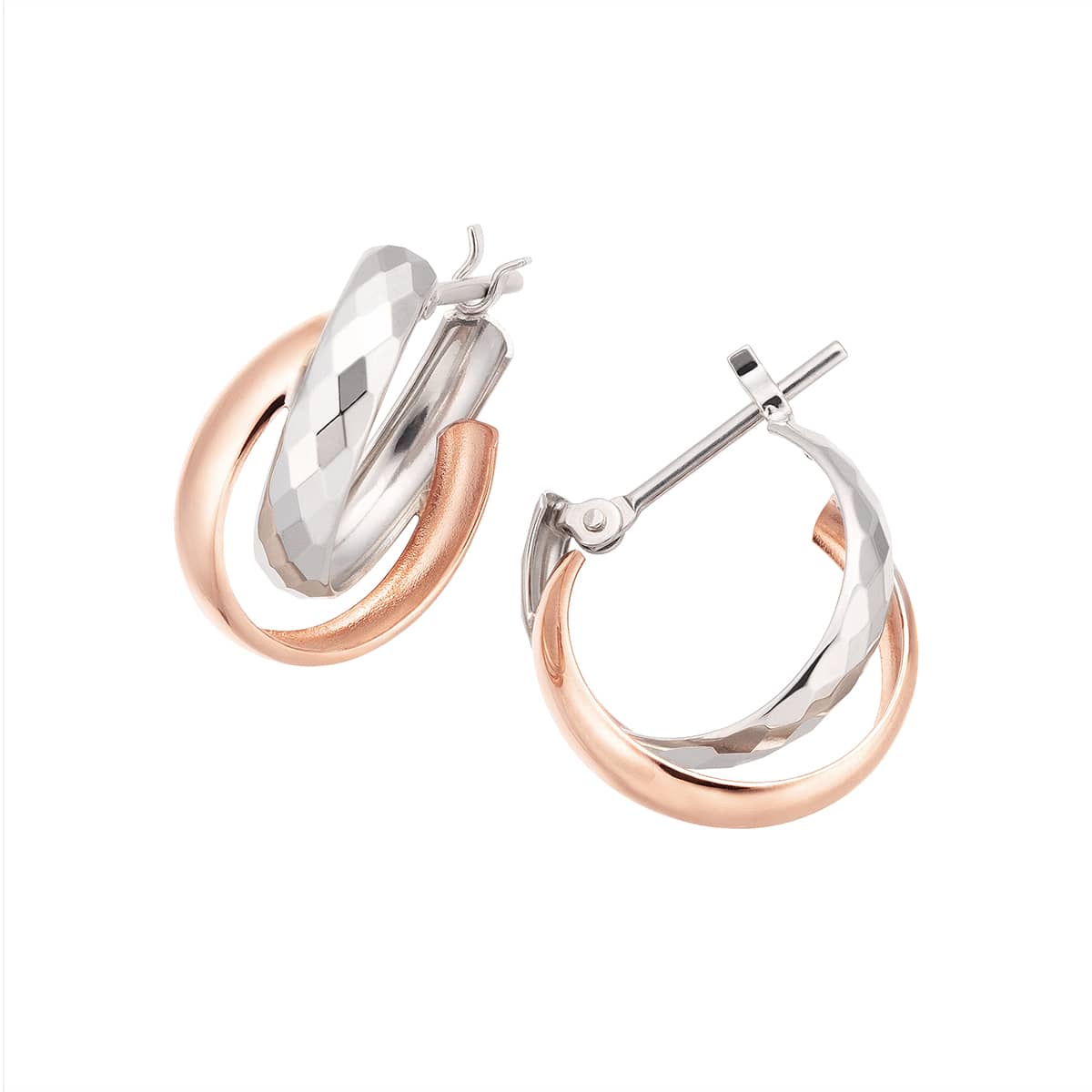 K10ホワイトゴールド/K10ピンクゴールドピアス(RPE692-003)|TSUTSUMI