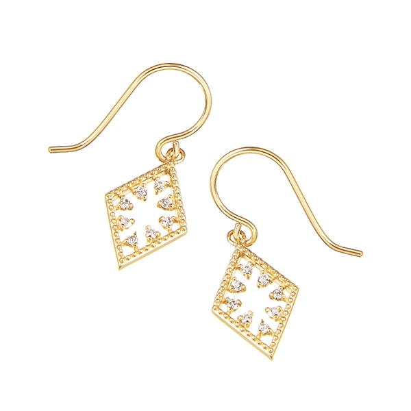 K10イエローゴールドダイヤモンドピアス(RPE457-001)|TSUTSUMI