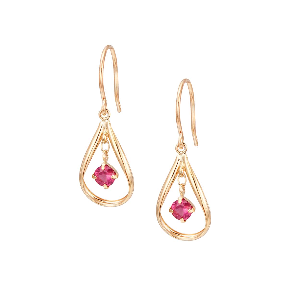 K10イエローゴールドルビーピアス(RPE888-003)|TSUTSUMI（ジュエリー