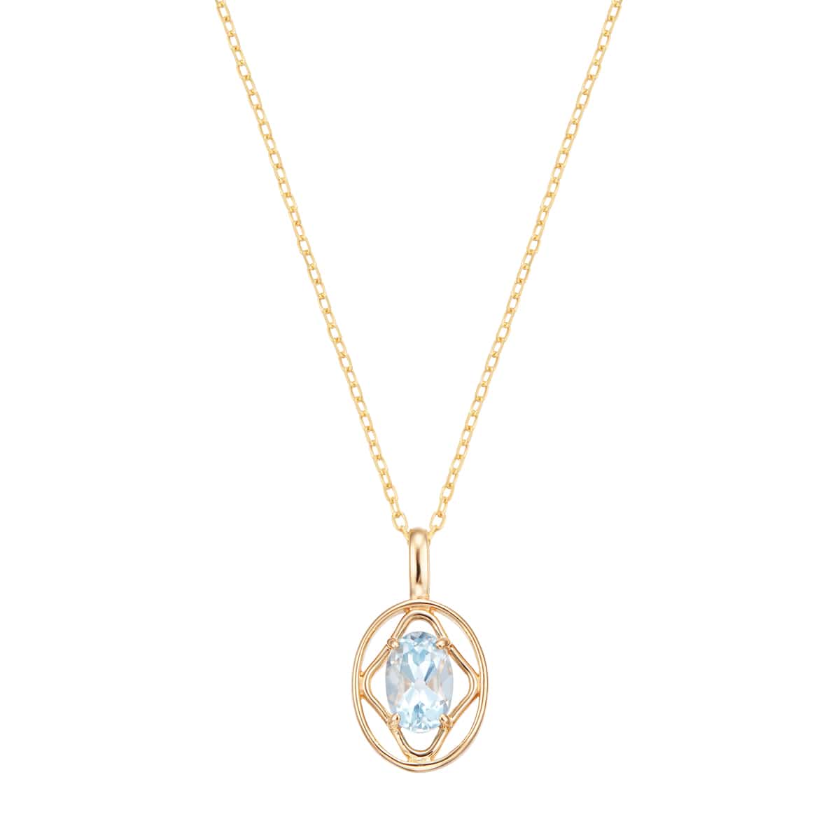 K10イエローゴールドスカイブルートパーズネックレス(RPN022-003