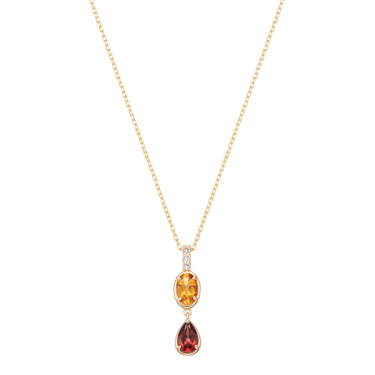 K10イエローゴールドアルマンダインガーネットネックレス(RPN593-002