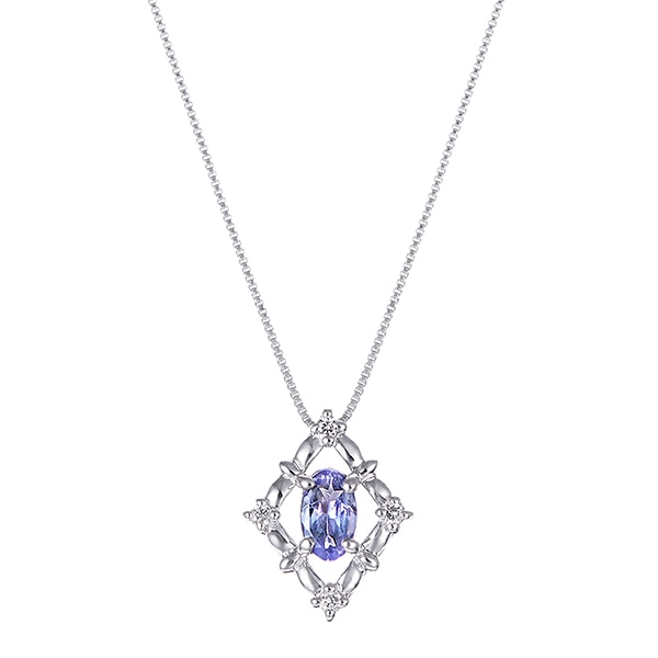 K18ホワイトゴールドタンザナイトネックレス(RPN678-001)|TSUTSUMI