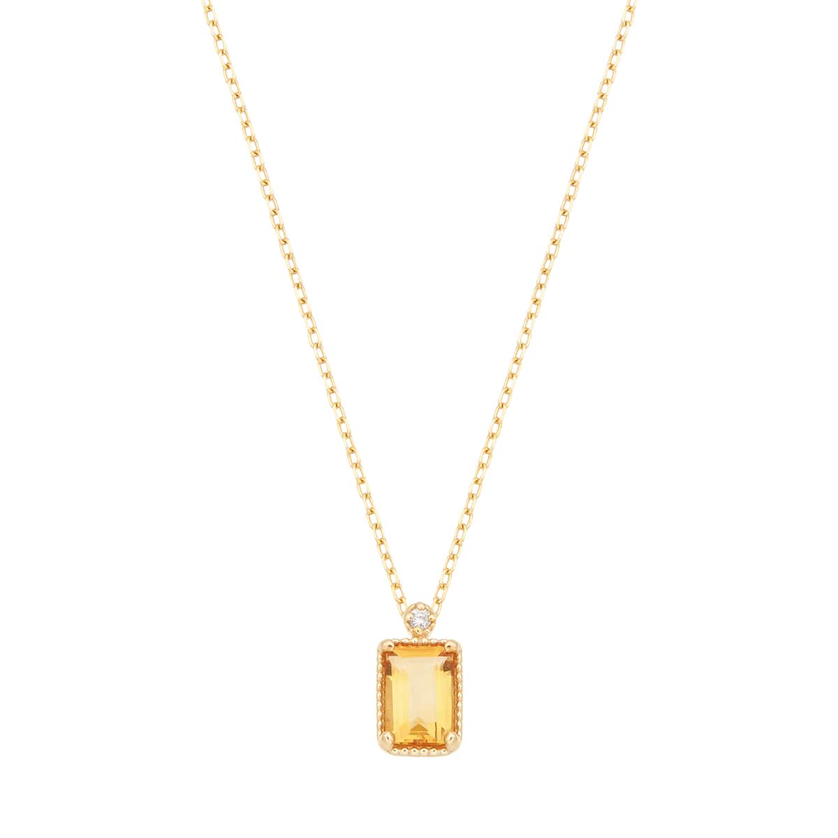 K10イエローゴールドシトリンネックレス(RPN612-002)|TSUTSUMI