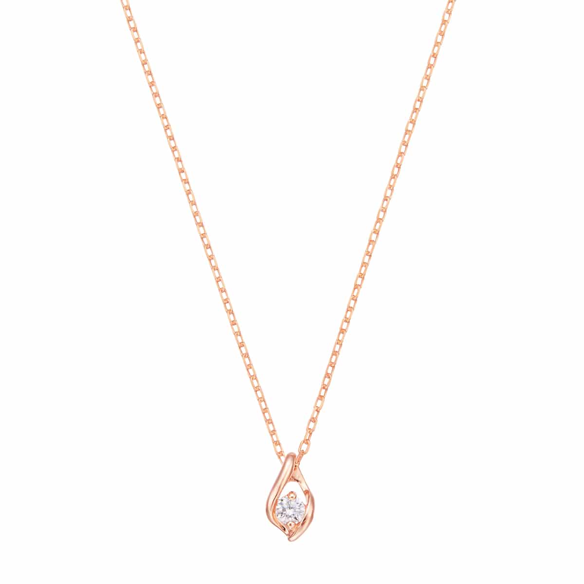 K10ピンクゴールドダイヤモンドネックレス(RPN792-002)|TSUTSUMI