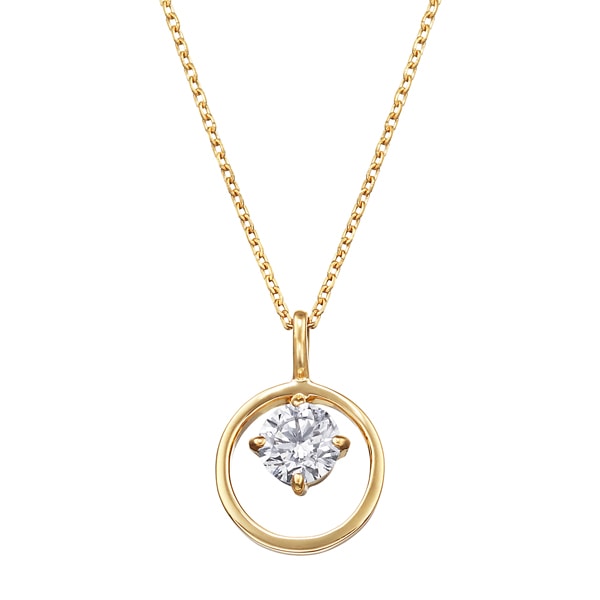 K18イエローゴールドダイヤモンドネックレス(RPN721-001)|TSUTSUMI