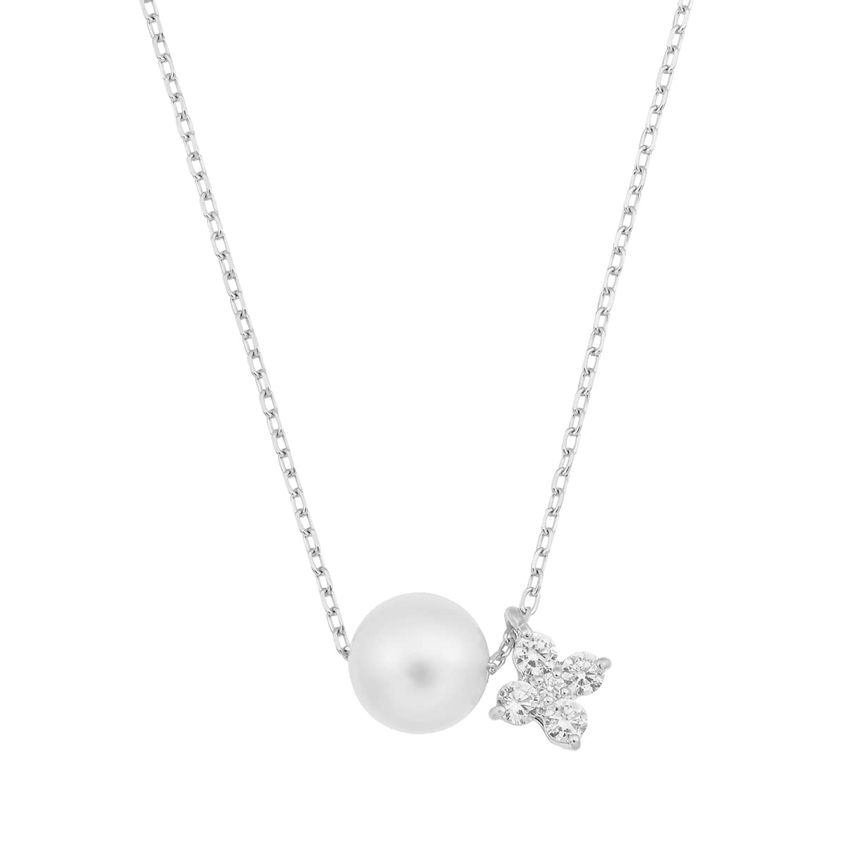 K10ホワイトゴールド淡水パールネックレス（6.5mm）(RPN872-002