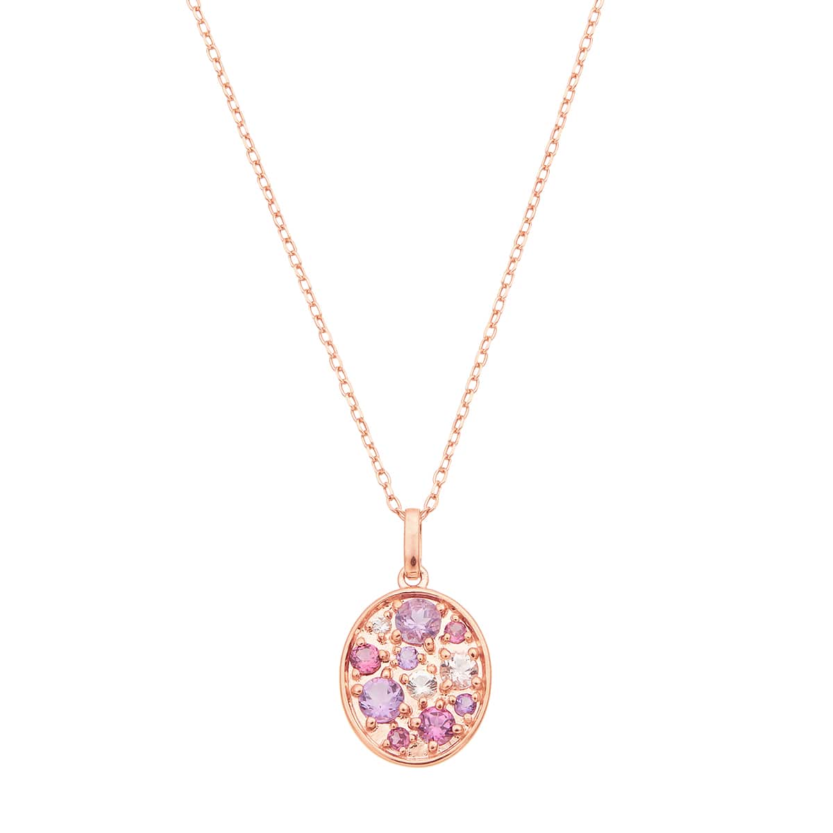 K10ピンクゴールドマルチストーンネックレス(RPN823-002)|TSUTSUMI