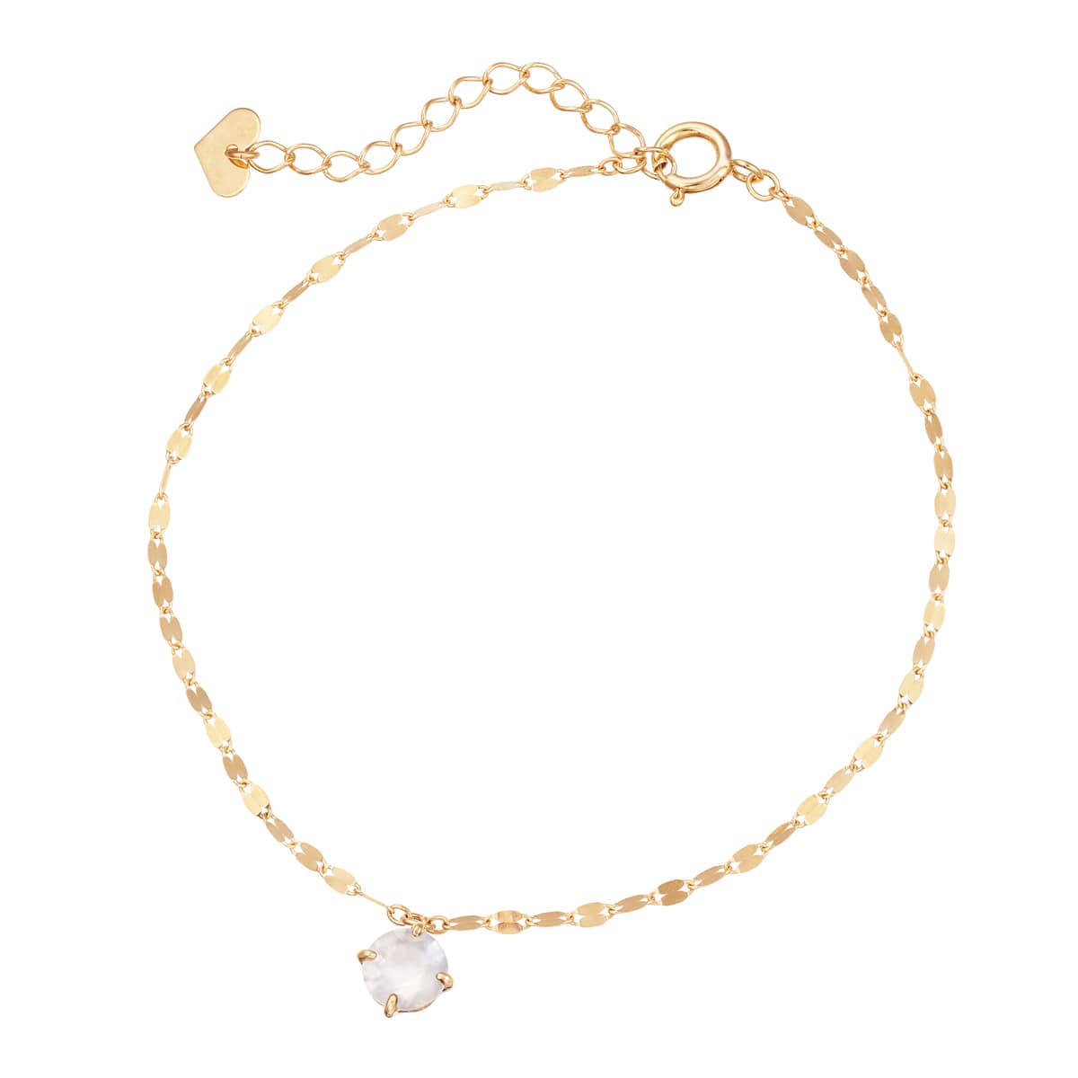 K10イエローゴールドブルームーンストーンブレスレット(RBL573