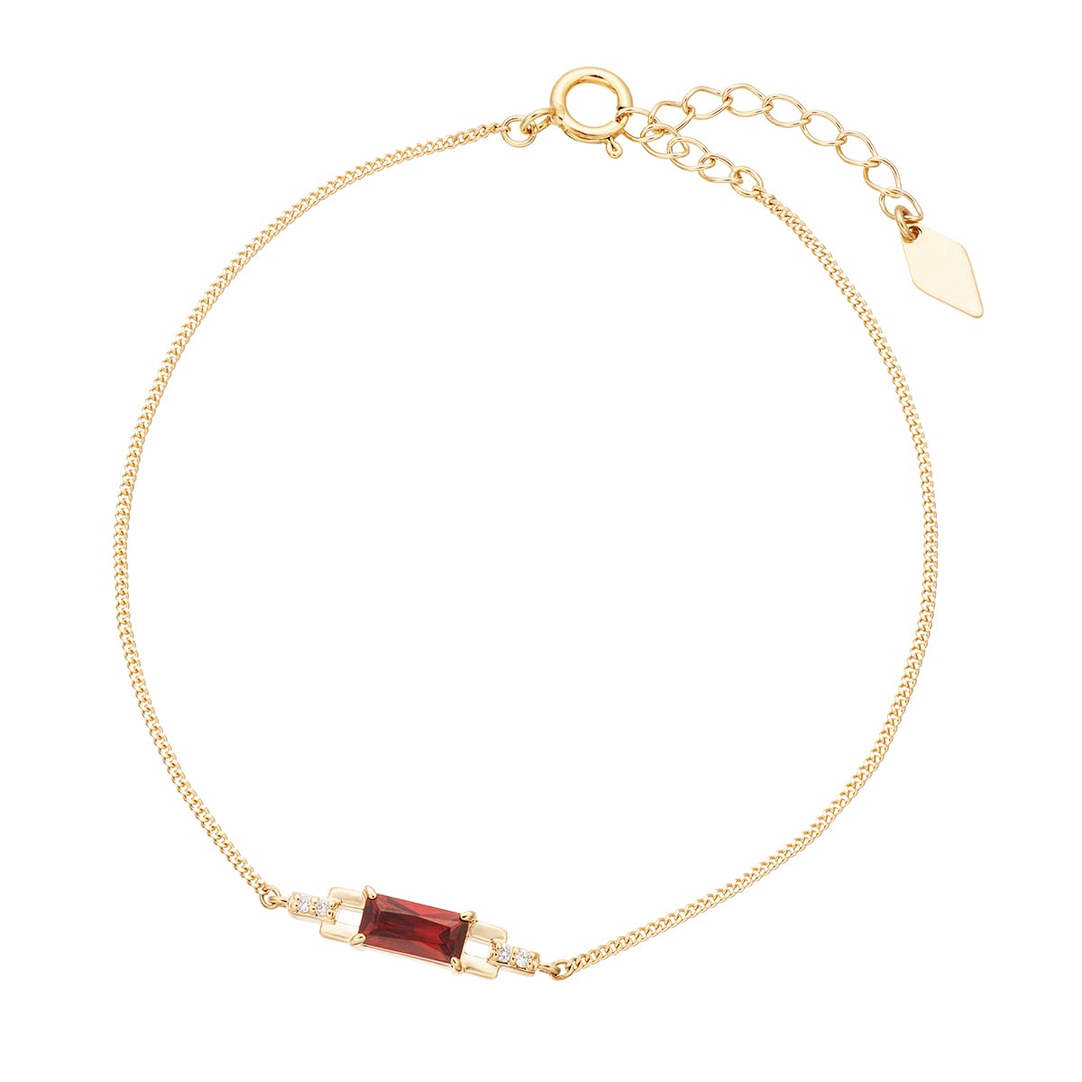 K10イエローゴールドアルマンダインガーネットブレスレット(RBL702