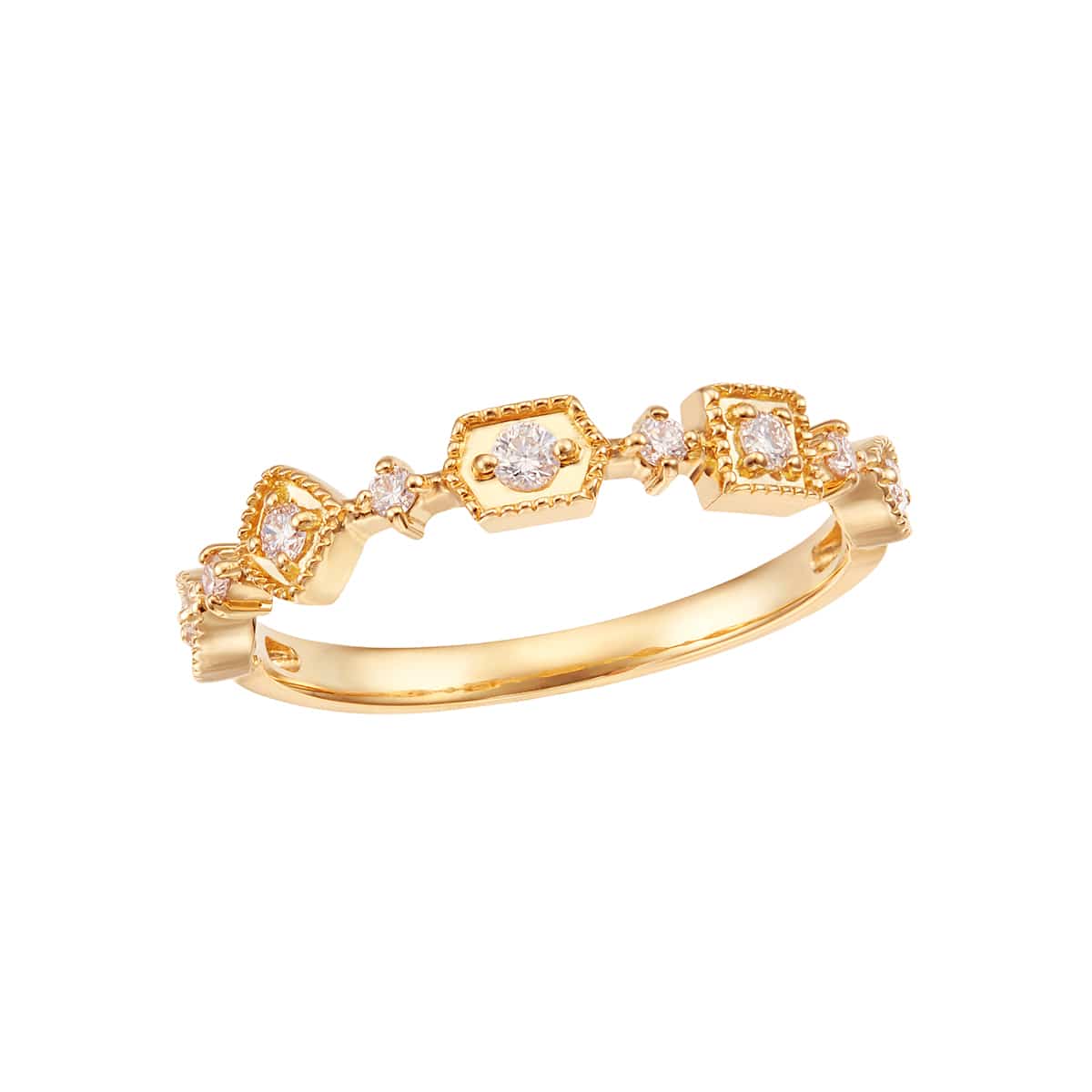 K18イエローゴールドダイヤモンドリング(RFR774)|TSUTSUMI（ジュエリー