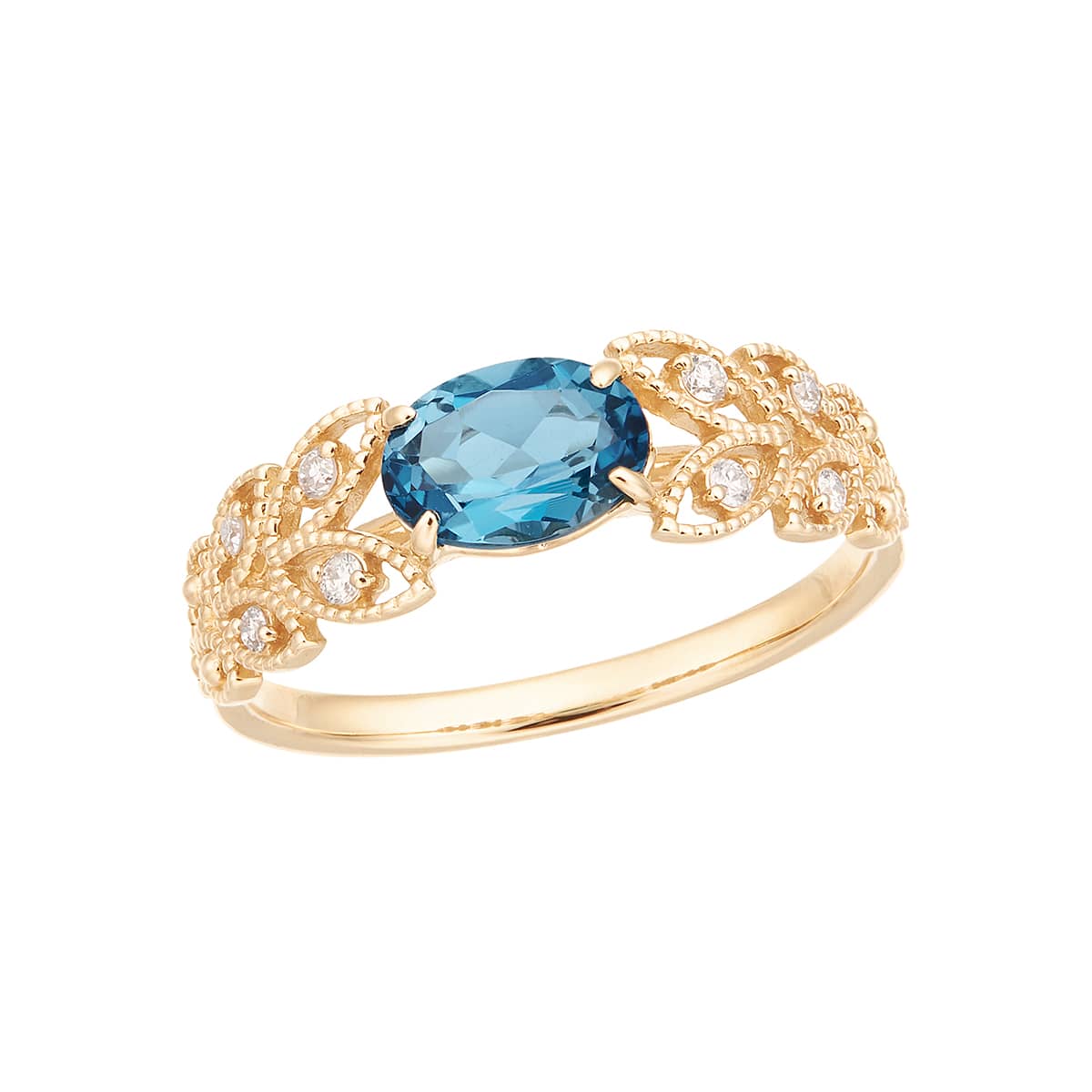 K10イエローゴールドロンドンブルートパーズリング(RFR440-002