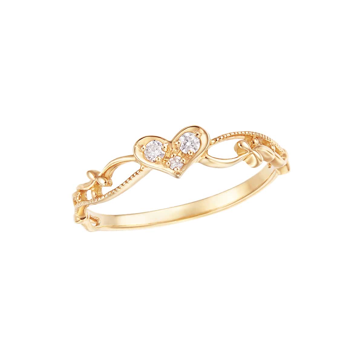 K10イエローゴールドダイヤモンドリング(RFR445-001)|TSUTSUMI