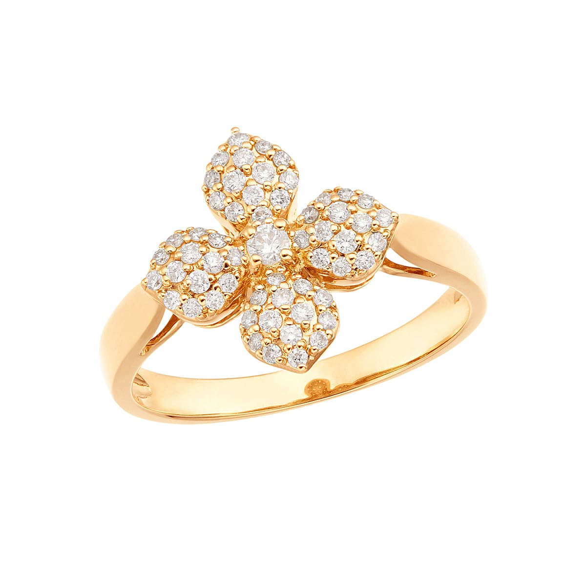 K18イエローゴールド/プラチナダイヤモンドリング(RFR137-002