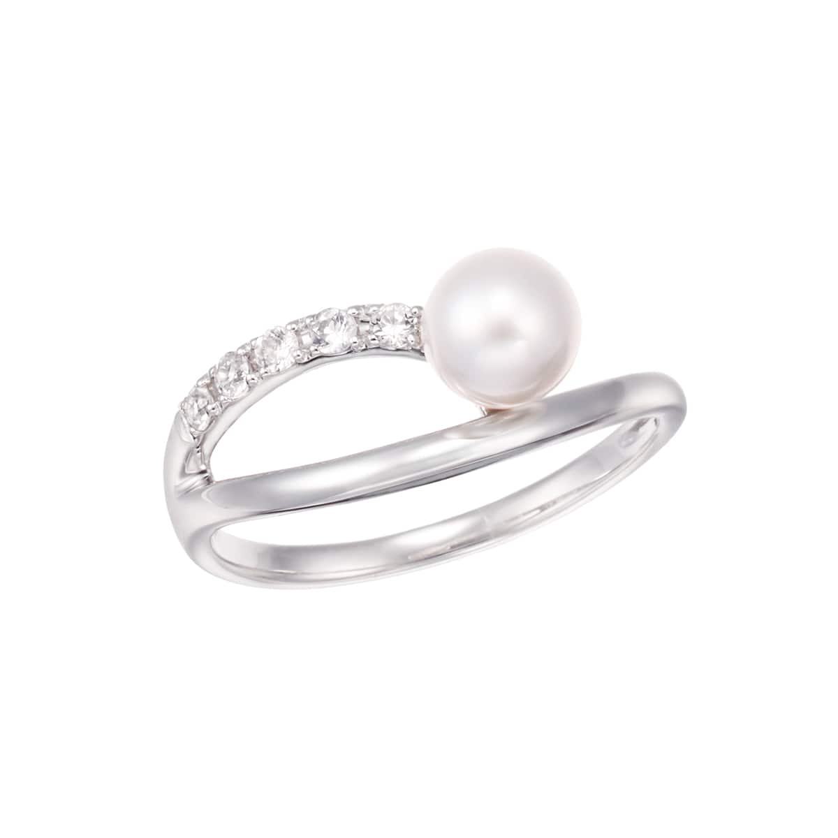 プラチナアコヤ真珠リング（8mm）(RFR097-001)|TSUTSUMI（ジュエリー