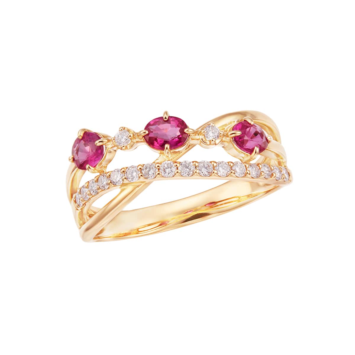 K18イエローゴールドサファイアリング(RFR820-002)|TSUTSUMI