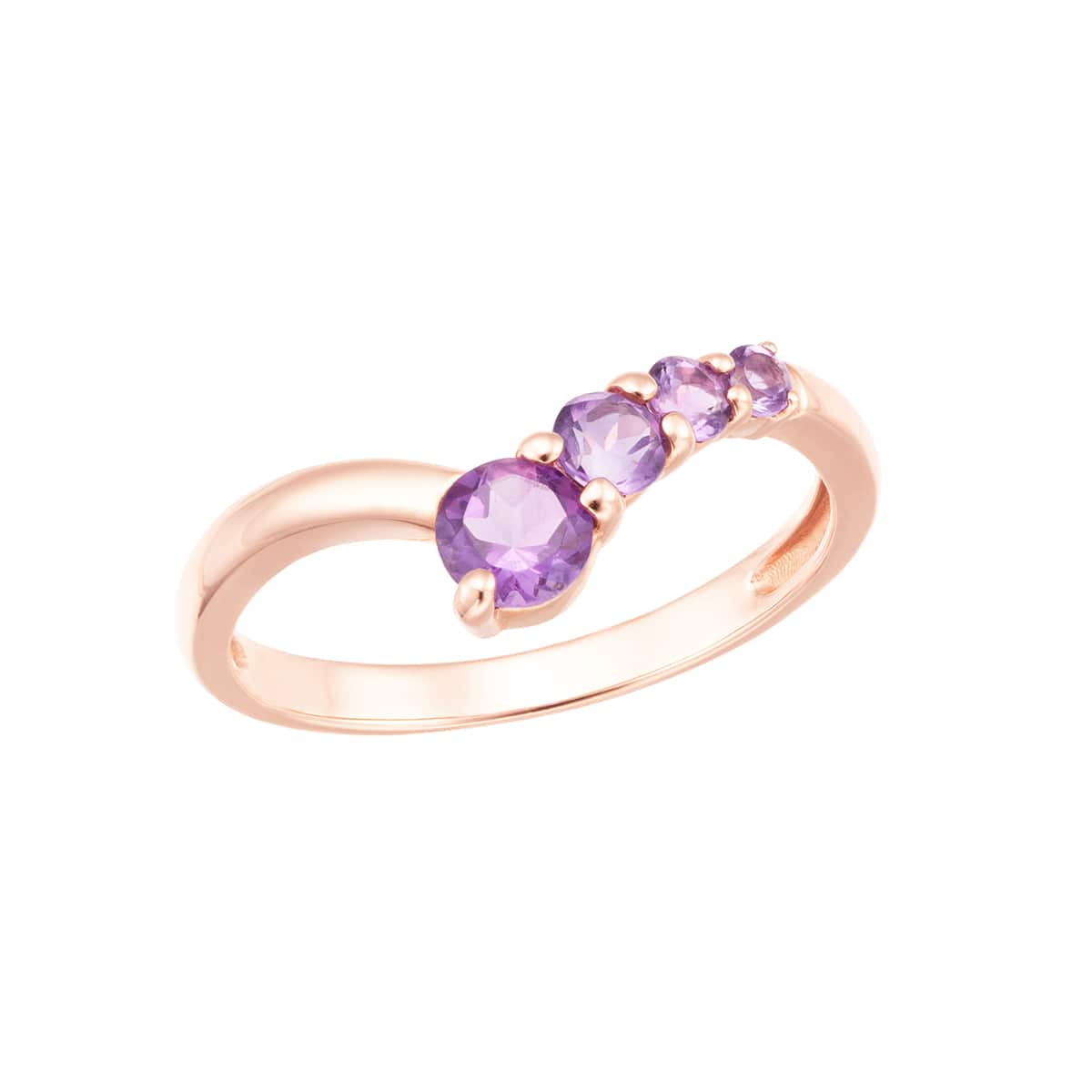 K10ピンクゴールドアメシストリング(RFR826-002)|TSUTSUMI（ジュエリー